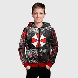 Толстовка на молнии детская UMBRELLA CORP, цвет: 3D-красный — фото 2
