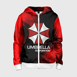 Толстовка на молнии детская UMBRELLA CORP, цвет: 3D-белый