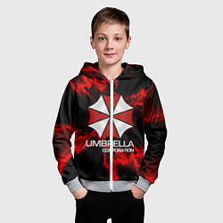 Толстовка на молнии детская UMBRELLA CORP, цвет: 3D-меланж — фото 2