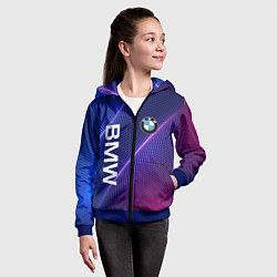 Толстовка на молнии детская BMW, цвет: 3D-синий — фото 2