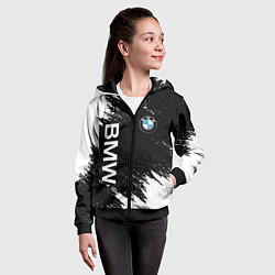 Толстовка на молнии детская BMW, цвет: 3D-черный — фото 2