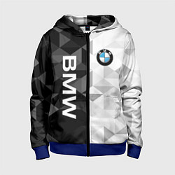 Толстовка на молнии детская BMW, цвет: 3D-синий
