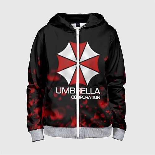 Детская толстовка на молнии UMBRELLA CORP / 3D-Меланж – фото 1