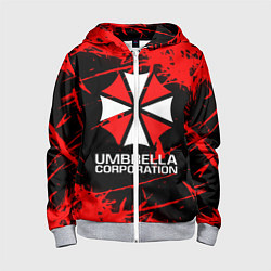 Толстовка на молнии детская UMBRELLA CORPORATION, цвет: 3D-меланж