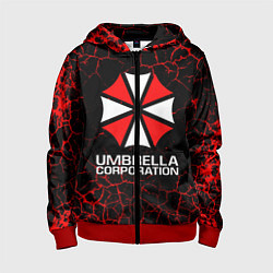 Толстовка на молнии детская UMBRELLA CORPORATION, цвет: 3D-красный