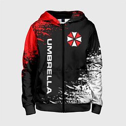 Толстовка на молнии детская UMBRELLA CORPORATION, цвет: 3D-черный