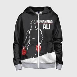 Толстовка на молнии детская Muhammad Ali, цвет: 3D-меланж