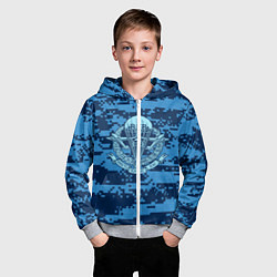 Толстовка на молнии детская ВДВ СССР, цвет: 3D-меланж — фото 2