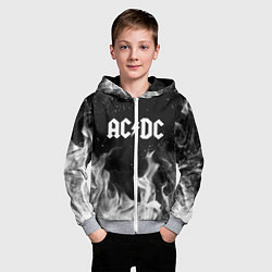 Толстовка на молнии детская AC DC, цвет: 3D-меланж — фото 2