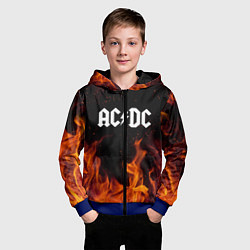 Толстовка на молнии детская AC DC, цвет: 3D-синий — фото 2