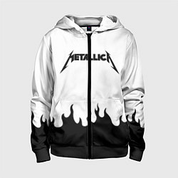 Толстовка на молнии детская METALLICA, цвет: 3D-черный