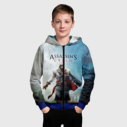 Толстовка на молнии детская Assassins Creed, цвет: 3D-синий — фото 2