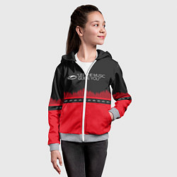 Толстовка на молнии детская ASOT Let The Music Guide You, цвет: 3D-меланж — фото 2