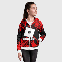 Толстовка на молнии детская Roblox, цвет: 3D-белый — фото 2