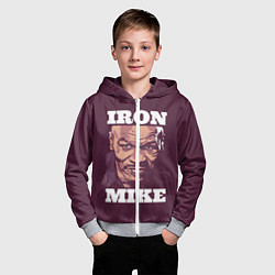Толстовка на молнии детская Mike Tyson, цвет: 3D-меланж — фото 2
