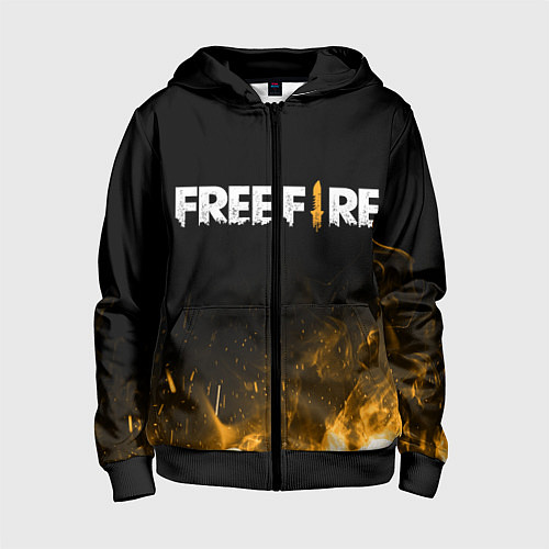 Детская толстовка на молнии Free Fire / 3D-Черный – фото 1