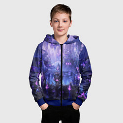 Толстовка на молнии детская HEROES, цвет: 3D-синий — фото 2