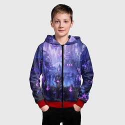 Толстовка на молнии детская HEROES, цвет: 3D-красный — фото 2