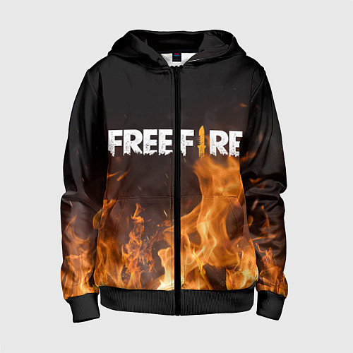 Детская толстовка на молнии FREE FIRE / 3D-Черный – фото 1