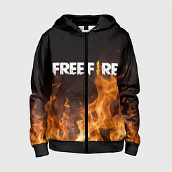Толстовка на молнии детская FREE FIRE, цвет: 3D-черный