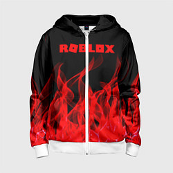 Толстовка на молнии детская ROBLOX, цвет: 3D-белый