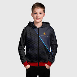 Толстовка на молнии детская PORSCHE, цвет: 3D-красный — фото 2