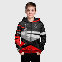Толстовка на молнии детская Mercedes-Benz, цвет: 3D-красный — фото 2