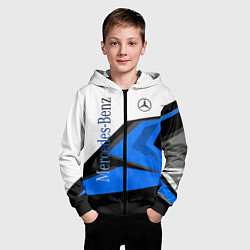 Толстовка на молнии детская Mercedes-Benz, цвет: 3D-черный — фото 2