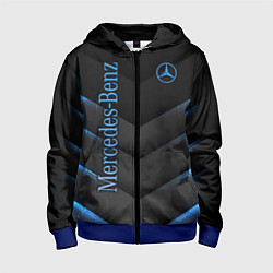 Толстовка на молнии детская Mercedes-Benz, цвет: 3D-синий