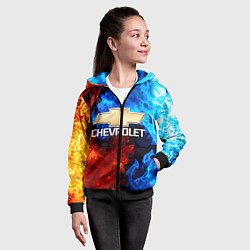 Толстовка на молнии детская CHEVROLET, цвет: 3D-черный — фото 2