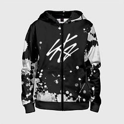 Толстовка на молнии детская Stray Kids, цвет: 3D-черный