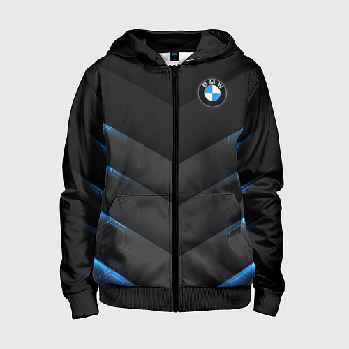 Детская толстовка на молнии BMW / 3D-Черный – фото 1
