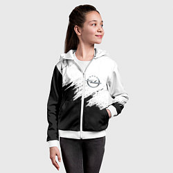 Толстовка на молнии детская Opel, цвет: 3D-белый — фото 2