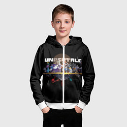 Толстовка на молнии детская Undertale, цвет: 3D-белый — фото 2
