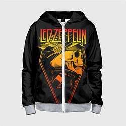 Толстовка на молнии детская Led Zeppelin, цвет: 3D-меланж