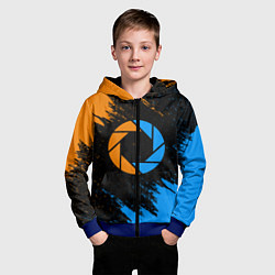Толстовка на молнии детская PORTAL, цвет: 3D-синий — фото 2