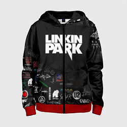 Толстовка на молнии детская LINKIN PARK, цвет: 3D-красный