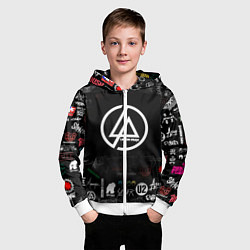Толстовка на молнии детская LINKIN PARK, цвет: 3D-белый — фото 2