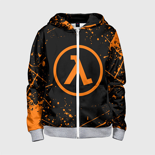 Детская толстовка на молнии HALF-LIFE / 3D-Меланж – фото 1