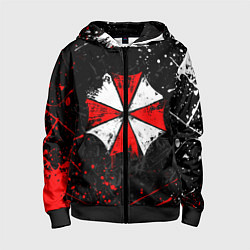 Толстовка на молнии детская RESIDENT EVIL UMBRELLA, цвет: 3D-черный