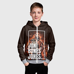 Толстовка на молнии детская Jon Jones, цвет: 3D-меланж — фото 2