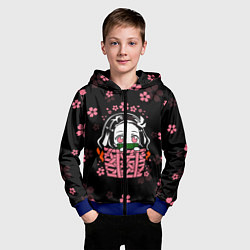 Толстовка на молнии детская KIMETSU NO YAIBA, цвет: 3D-синий — фото 2