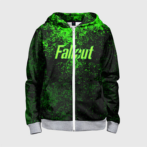 Детская толстовка на молнии FALLOUT / 3D-Меланж – фото 1