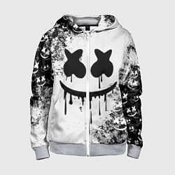 Толстовка на молнии детская Marshmello, цвет: 3D-меланж