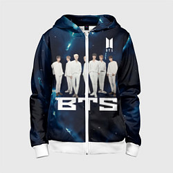Толстовка на молнии детская BTS, цвет: 3D-белый