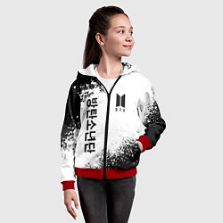 Толстовка на молнии детская BTS, цвет: 3D-красный — фото 2