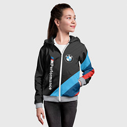 Толстовка на молнии детская BMW M PERFORMANCE, цвет: 3D-меланж — фото 2