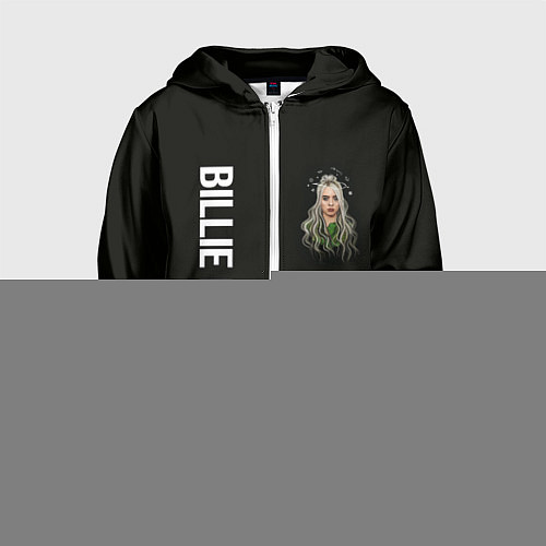 Детская толстовка на молнии BILLIE EILISH / 3D-Меланж – фото 1