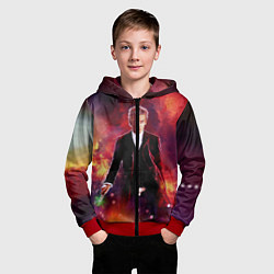Толстовка на молнии детская ДОКТОР КТО, цвет: 3D-красный — фото 2