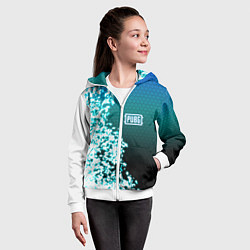 Толстовка на молнии детская PUBG, цвет: 3D-белый — фото 2